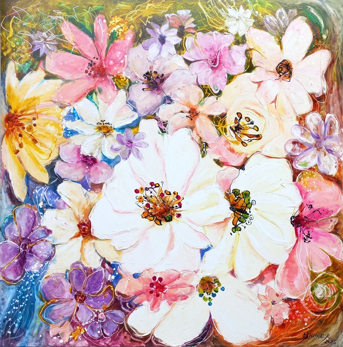 Pictura mare cu flori