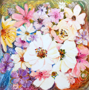 Pictura mare cu flori