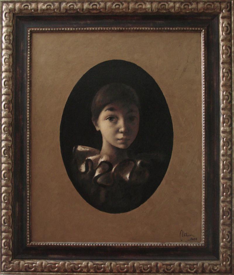 Pierrot , ulei carton