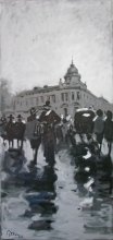 Calea Victoriei , Capsa , alb negru