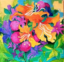 Detaliu din gradina-azalee