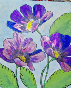 Decorative flowers (multicolored gold leaf)